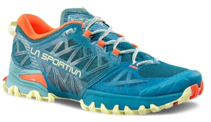 La Sportiva Bushido III Woman, Mountain Running® Schuh Low Cut, Größe:3 UK / 36, Farbe:733736 Everglade/Zest