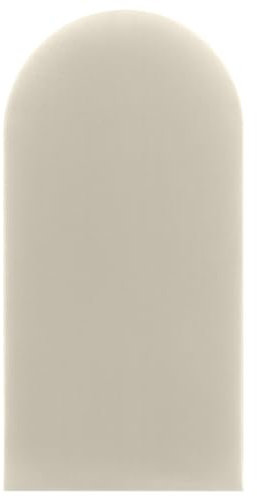 Coussin Mural Décoration Murale Lit Tour de tête Ovale Panneau Mural rembourré Panneau Acoustique Revêtement Mural 3D Moderne Panneau de Luxe rembourré 30 x 100 cm Crémeux