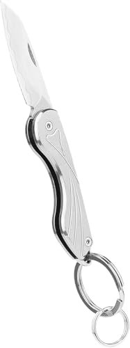 Titan Taschenmesser mit Ring,Outdoormesser aus Titanium, Scharfes Outdoor Messer Taschenmesser für Camping,Wandern für Männer