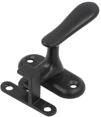 Colcolo Serrures de porte moustiquaire Serrure de porte basculante Serrure de porte de bureau Serrure de porte d'hôtel Loquet de porte en acier inoxydable, Noir Grand