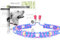 Ganzoo EM Keramik Hunde-Halsband/Paracord 550 Halsband mit Zier-Perlen und EM Tubes/EM Pipes/Größe L 52-64 cm/Dog Collar/verstellbar mit Kordelstopper/Farbe Hortensie