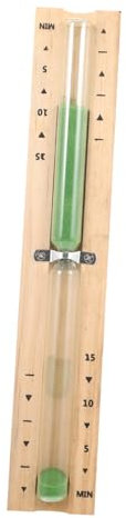 OFFSCH Sauna Sanduhr Timer Zeituhr Glas Sanduhr für Sauna Stunden Timer Holz Sanduhr Timer