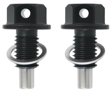 LT Easiyl 2-teilige Ölablassschraube M10x1,5 Ölwannenschraube aus Aluminiumlegierung Magnetische Ölablassschraube Kompatibel mit VW Kompatibel mit Seat Kompatibel mit Audi