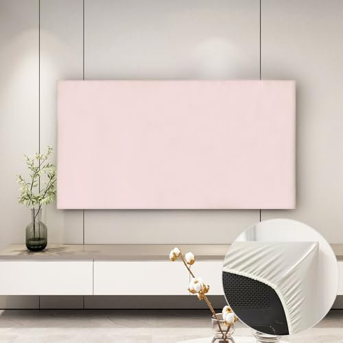 Hixingo Cubierta Antipolvo para TV, Color Sólido Funda para Televisor Elástico Protector para Smart TV Cubierta de Televisión Pantalla de Funda para 32 a 85 Pulgadas (76-85″ TV,Rosa)