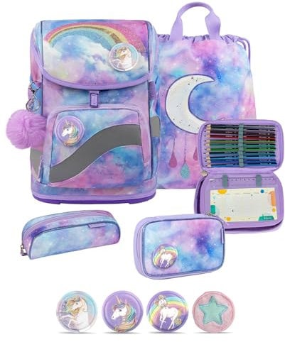 Belmil Smarty Plus Premium Schulranzen Set 405-51/P/S (Moonlight 2)