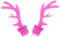 DOITOOL 1 Paar Kopfhörer Dekoration Weihnachten weihnachtsdeko beleuchtet innen Headphones Wireless wirless Headset Gaming Earphones Headset-Befestigung Cosplay-Hörner Kieselgel Rosy