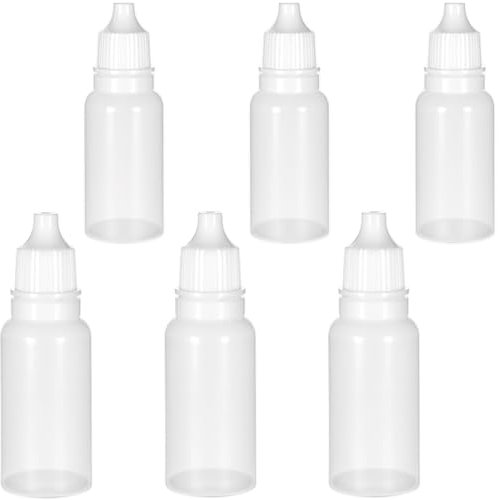 XYTAHDM Tragbare Tropfflasche, 6 Stück Zusammendrückbare Tropfflasche, Flaschen Flüssigkeiten Fläschchen, Flüssige Leere Tropfflaschen, Leere Liquid Flaschen Kunststoff (10/15 ml)