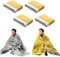 LAKJUOZ 4 Stück Rettungsdecke Gold Silber Notfalldecke Für Outdoor Wandern Überleben Robust Reißfest Wasserdicht 210×160Cm