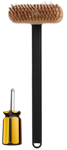 Bürste für Pizzastein | Bürste für Pizzastein mit Stahlschaber, Bürste für Pizzastein, Schaber für Pizzastein, Ofen, Bürste für Wände im Ofen