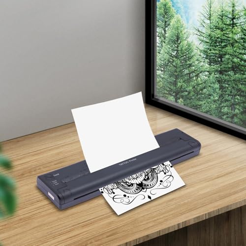 TCCyiujlm Mini portable tattoo adapter, USB wireless Bluetooth black printer