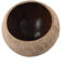 Bol en noix de coco naturelle pour bougies et servir des fruits - Respectueux de l'environnement - Décoration d'intérieur (coquille primitive)