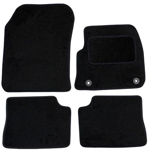 Actiasmat Tailored Car Mats for Vauxhall Mokka E 2021 Onwards – 4 Piece Set – Black Carpet with Heel Pad – Anti-Slip, Custom Fit, Eyelets