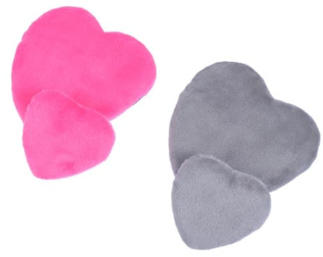 GALPADA 4stücke Gesichtspuder-puff Mit Riemen Herzform Make-up-puff Aus Baumwolle Für Foundation Concealer Puder Highlighter Kosmetikkissen Waschbar Flauschig Hautfreundlich