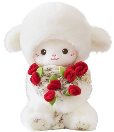 Schaf-Stofftier - 30cm Kuschelpuppe Kinderzimmer Dekoration Niedliche Kuschelpuppe,Plüschschaf-Stofftier | für Kinder, Mädchen, Frauen, Erwachsene, Sammler