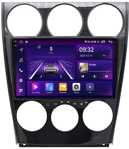 2 DIN Radio para Mazda 6 2004-2015 9 Inches Android 15 Android Auto FM Am Bluetooth USB para, 4 Core 2G+64G
