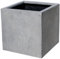 VIVANNO Pflanzkübel Fiberglas Block Frostsicher - 30x30x30 cm - Beton-Design Grau - Blumenkübel Quadratisch für Draußen und Drinnen
