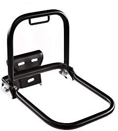 FEZ Gepäckträger hinten schwarz (kurzer Stützbügel + Schutzblechhalter) - für Simson S50, S51, S70