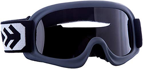 ARMOR HELMETS® AG-49 „Titan“ · Kids Cross-Brille · Kinder Schutz-Brille MX Enduro Moto Sport Pocket-Bike Junior Goggles verspiegelt Kinder-Helm Cross-Helm Motorrad-Helm · BLACK SILVER CLEAR