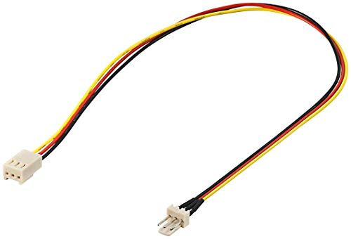 PerfectHD PC Lüfter Strom Verlängerung/Verbindungskabel | Molex Lüfter-Stecker (3-polig) zu Molex Lüfter-Buchse (3-polig)