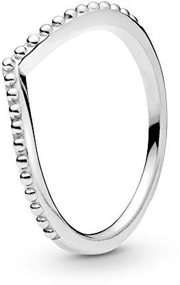 PANDORA Metallperlen Wishbone-Ring aus Sterling-Silber, Gr. 50, 196315-50