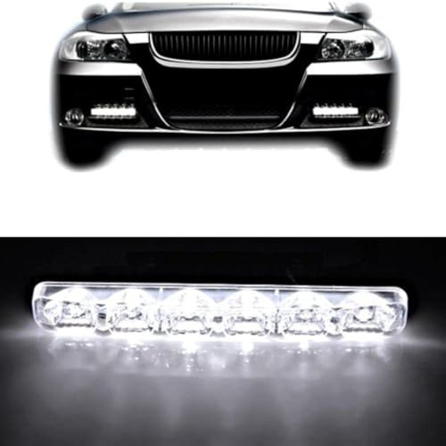 FENDINEBBIA UNIVERSALI FANALINI LUCI DIURNE NOTTURNE 6 LED FARI AUTO FURGONE