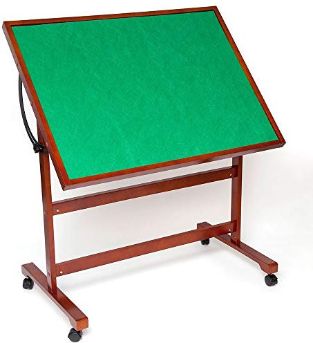 Bits and Pieces - Adjustable Puzzle Tableau - Folding Jigsaw Puzzle Accessory Table - Portable Table With Wheels for Easy Transport - Tilts