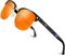 ATTCL Herren Polarisierte Sonnenbrille Al-Mg Ultra Light Metall Rahmen verspiegelt sonnenbrillen 8-188 Red UV400 CAT 3 CE