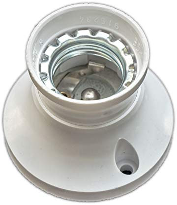 E27 Weiss Wand-Fassung rundig Bakelit Hoch Temperatur Messing 4A 250V Keramik Basis