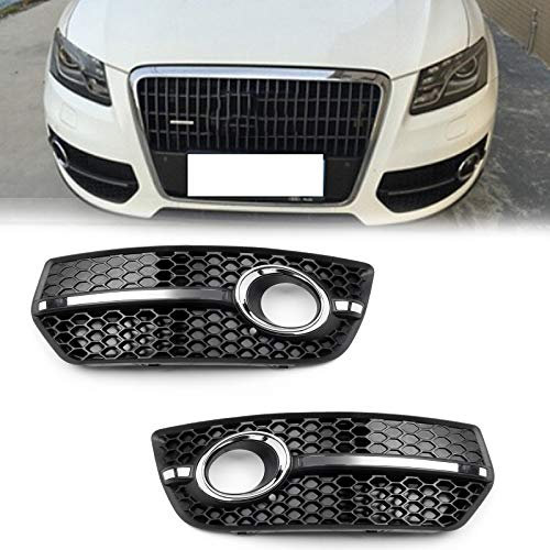 Artudatech Auto Griglia Anteriore, Coppia Inferiore Paraurti Staffa Nebbia Luce Mesh per AU-DI Q5 2009-2011