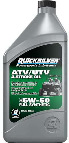 Quicksilver 5W-50 Full Synthetic 4-Stroke ATV, UTV Engine Oil, 1 Quart