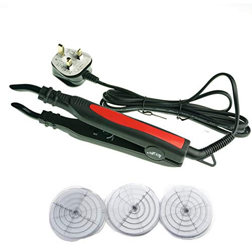 Hair Extensions Iron Connector Hair Extensions Tool for Hair Extensions Pre Bonded Hair Extension Iron UK Plug WithTemperature Adjuster(678)
