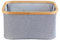 WENKO Aufbewahrungskorb Mod. Bahari, moderne Aufbewahrungsbox mit hochwertigem Bambus-Rahmen, platzsparend zusammenklappbar, 20 L Fassungsvermögen, 38 x 26 x 20 cm, aus pflegeleichtem Polyester