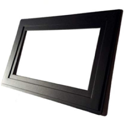 Single Double Light Switch Socket Finger Plates Surround Wall Protector Hygienic Cover (Double, Black)