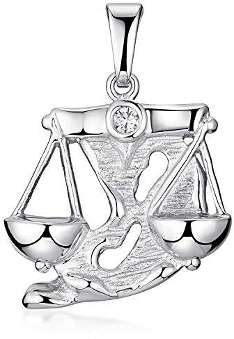MATERIA Silberanhänger Damen 925 ohne Kette - Sternzeichen Anhänger Waage KA-466