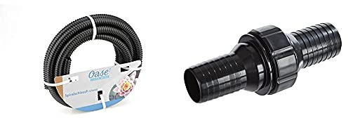 Oase schwarz Spiralschlauch 1 1/2, 10 m & Schlauchverbinder Schläuche & Verbinder, Schwarz, Länge 16 cm,Durchmesser-6,5 cm