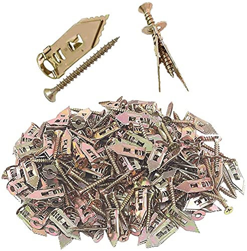 10/50/100 Pcs Self Drilling Anchors Screws, Drywall Self-Drilling Anchors with Screws, Expansion Screws Set, No Drill Or Holes in Wall, Wall Anchors for Fixing Picture, Wall Cabinets (50Pcs, 12×40mm)