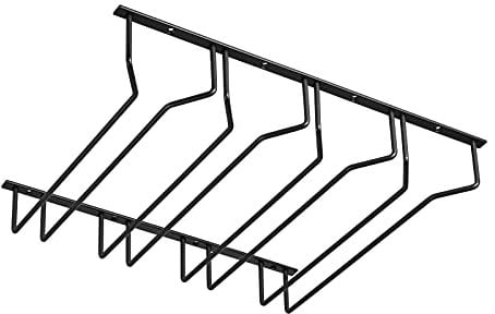 Gläserhalter für 4 Glasreihen 460 x 355 x 70 mm schwarz Halterung für Weingläser Sektgläser Biergläser Weinglashalter von SOTECH
