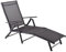 MACOShopde by MACO Möbel Raburg Gartenliege, Textilen, Relaxliege, klappbare Sonnenliege, 7-Fach verstellbar, kompakter Aluminium-Allround-Liegestuhl, belastbar bis 110 kg, Noah, Schwarz
