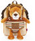 PERLETTI Kuscheltier Rucksack mit Plüsch Abnehmbar Weich für Kleinkinder - Kinderrucksack Plüschtier für Hort Kindergarten Baby Kinder 3 4 5 Jahren - Plüschspielzeug Kindertasche - 22x25x3 cm (Löwe)