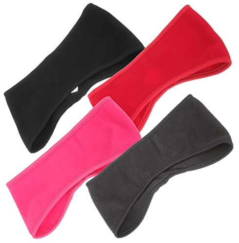 INOOMP 4 Stück Polar Samt Haarband Im Freien Warmes Stirnband Radfahren Stirnband Damen Stirnbänder Unisex Mit Stirnband Schutz Stirnband Polarfleece Fitness Lauflernhilfe Ohr