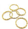 Présentoirs pour Bijoux Anneaux Support Porte clé martelé 25 mm (5 pièces) Doré
