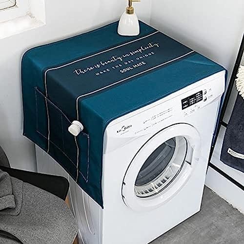 Dryer Top Protector Mat Freezer Mini Fridge Washer And Dryer Dust Rail Handle Covers For The Top Washable,Dark Green,Constructive23