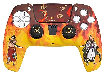 FRTEC - One Piece Custom Kit Licencia Oficial, Silicona + Grips + Sticker Touchpad para DualSense, PS5 (One Piece)