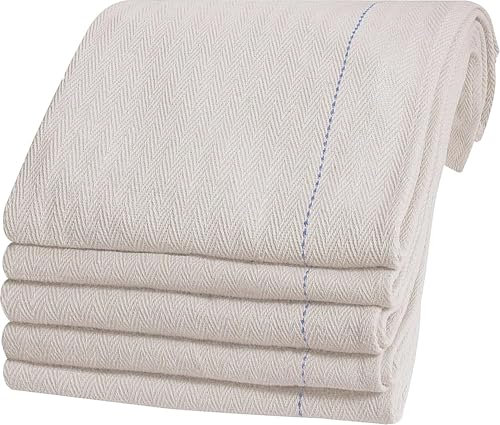 Quick Cleaning Supplies Heat Resistant - Woven Herringbone Weave - 48x76cm - Thick Heavy Duty - Natural Potholders (Pack of two)