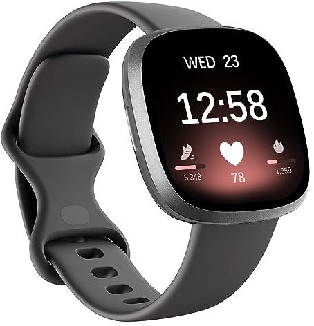 Msksjer Armband Kompatibel mit Fitbit Versa 4/Versa 3/Fitbit Sense/Sense 2, Klassischer Weicher Sport Silikon Ersatzarmband für Frauen Männer, Schwarz Small