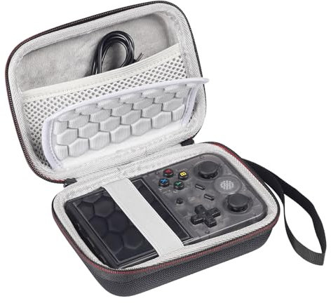 Baomaeyea Funda rígida de transporte para consola de juegos de mano RG35XX Plus, funda de EVA compatible con consola de juegos portátil RG35XX y accesorios, bolsa de almacenamiento de viaje