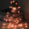 Auting Guirlande lumineuse LED en fleurs de cerisier 4 m 40 LED Guirlande de fleurs à piles avec fonction de minuterie, guirlande lumineuse rose avec guirlande de fleurs pour intérieur, mariage,