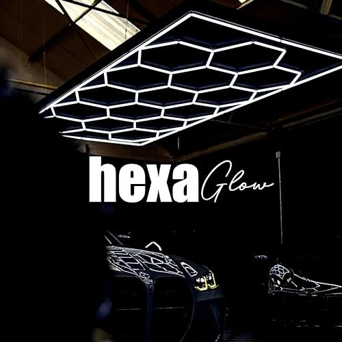 ATHLETIC INDUSTRIES hexaGlow - Hexagon LED Beleuchtung für die Garage/Fitnessstudio/Werkstatt/Halle