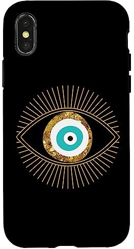 Good Luck Evil Eye Black Phone Case for iPhone X/XS