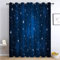 Kinder Vorhänge 2er Blickdicht Gardinen Thermovorhang Ösenschal Vorhänge 280x245cm(BxH) Sterne Am Sternenhimmel Der Blauen Galaxie Verdunklungsvorhang für Büros Wohnzimmer Schlafzimmer, Blau
